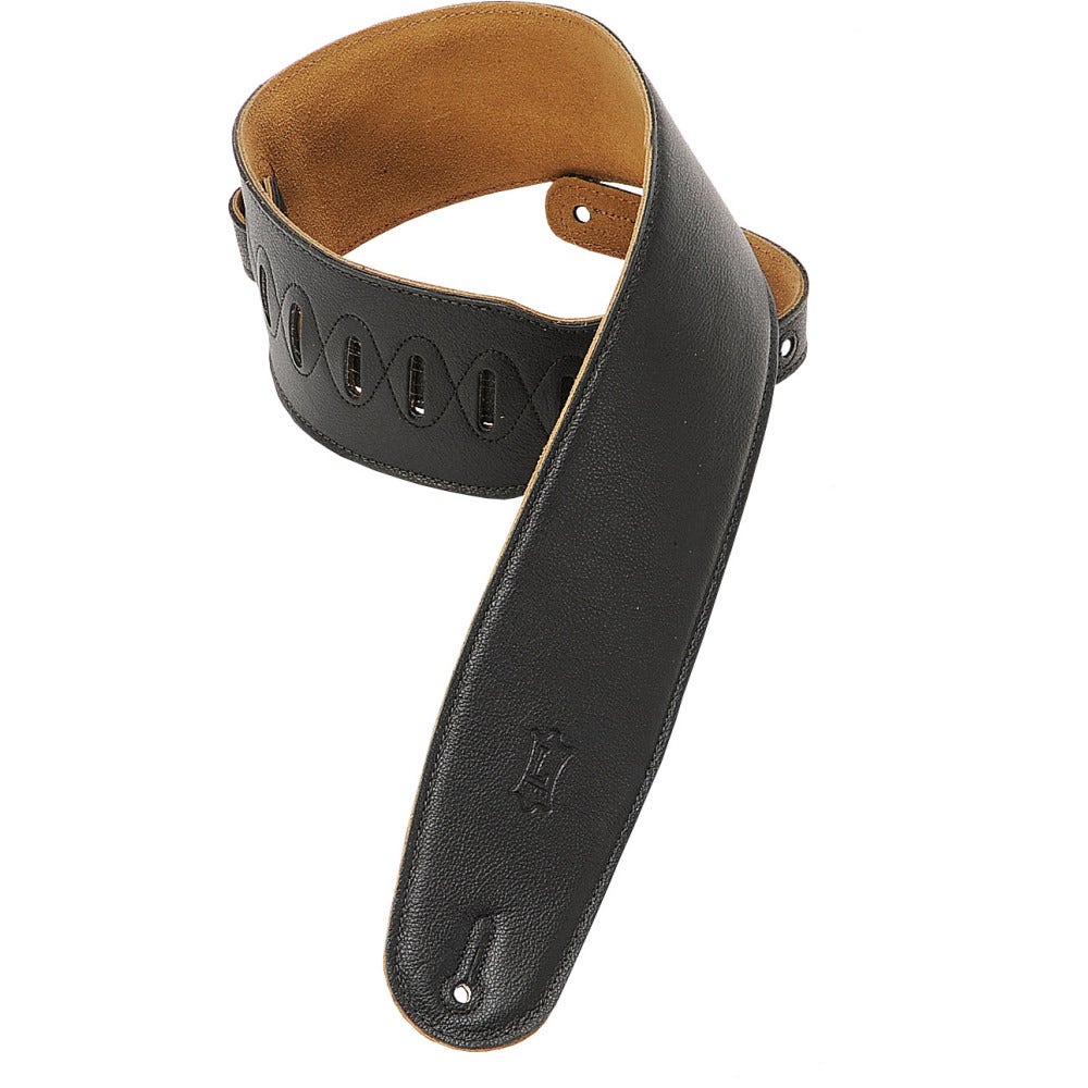 Levy's Leathers Classics Series M4GF-BLK 3.5" Wide Guitar Bass Strap, Black