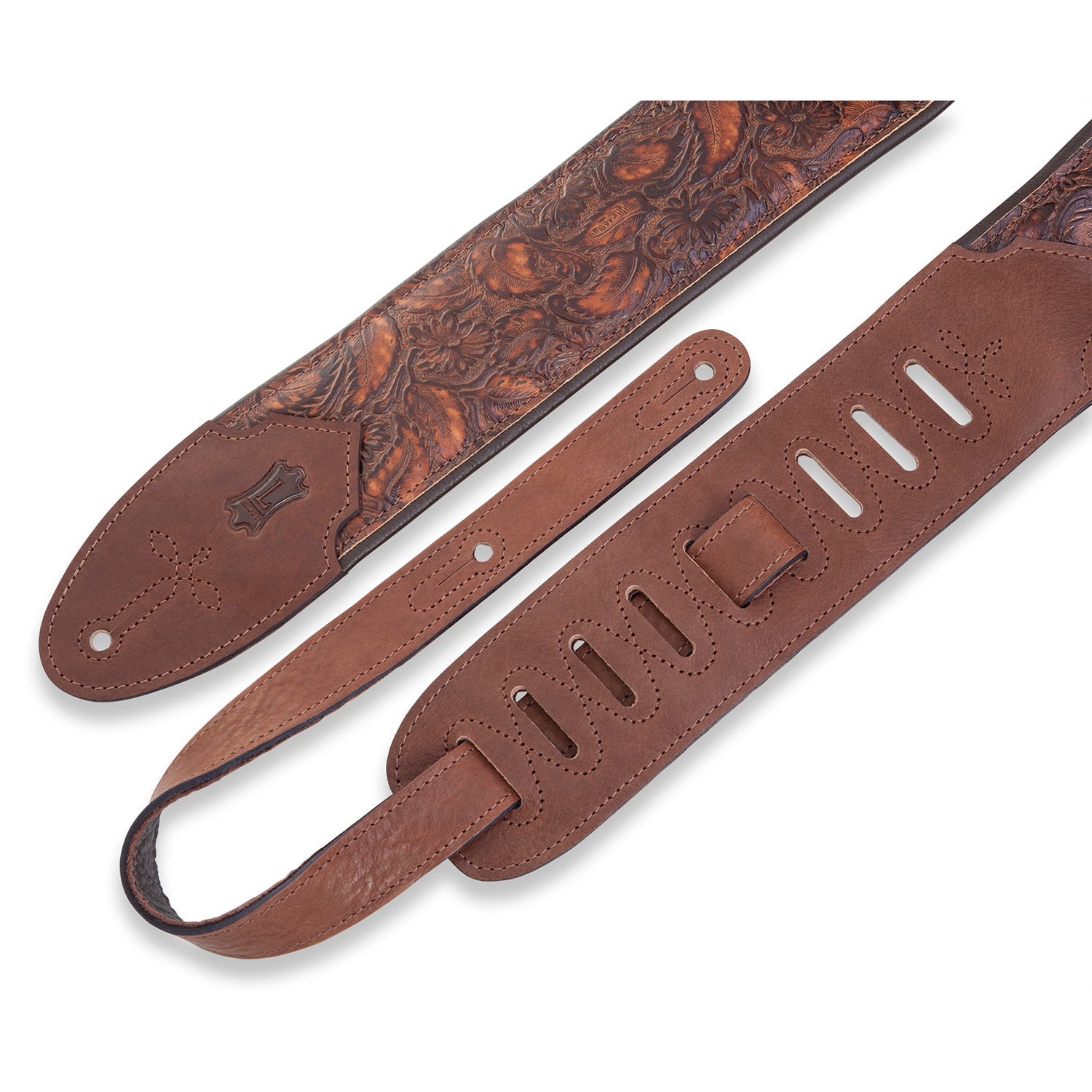 Levy's Leathers Sundance Line M4WP-006 3" Wide Guitar Bass Strap, Geranium Whiskey