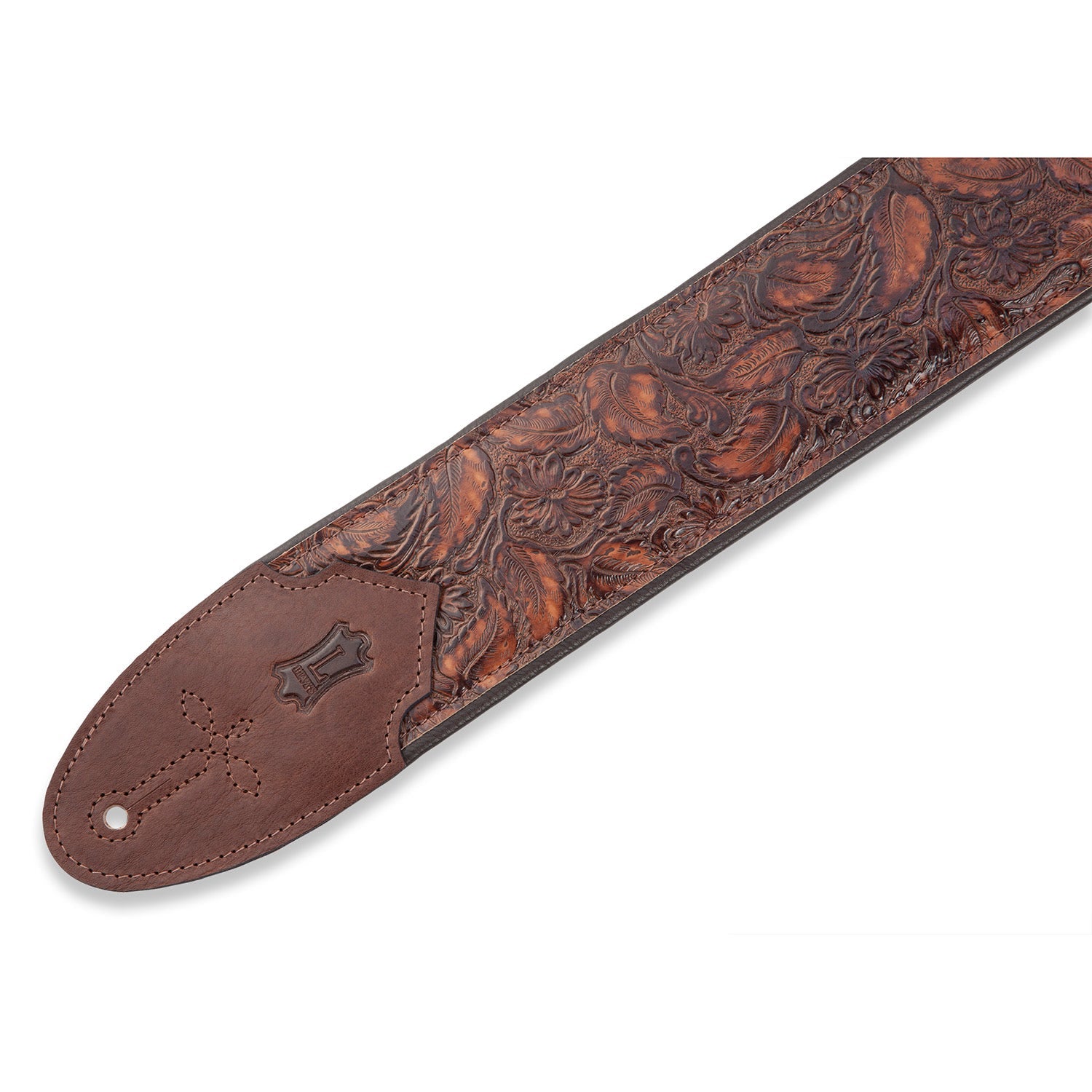 Levy's Leathers Sundance Line M4WP-006 3" Wide Guitar Bass Strap, Geranium Whiskey