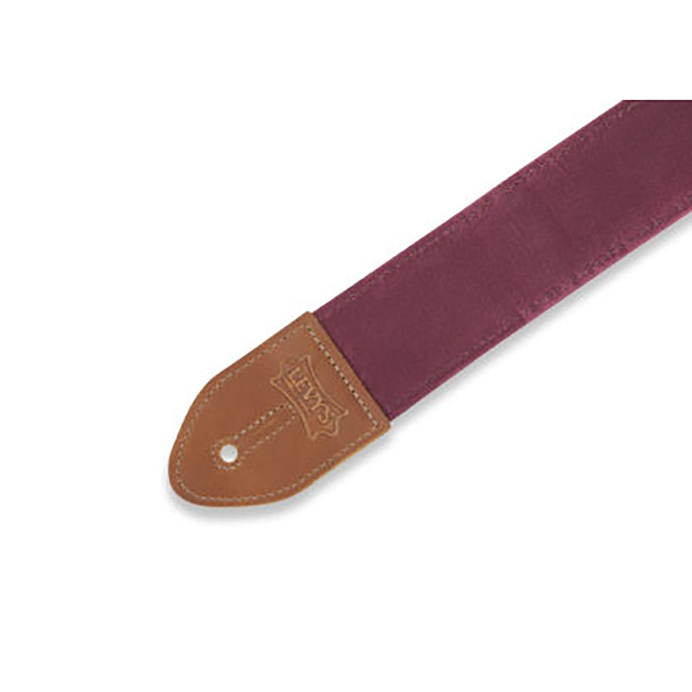 Levy's Leathers M7WC-BRG Textures Series Traveler Waxed Canvas Guitar Strap, Burgandy