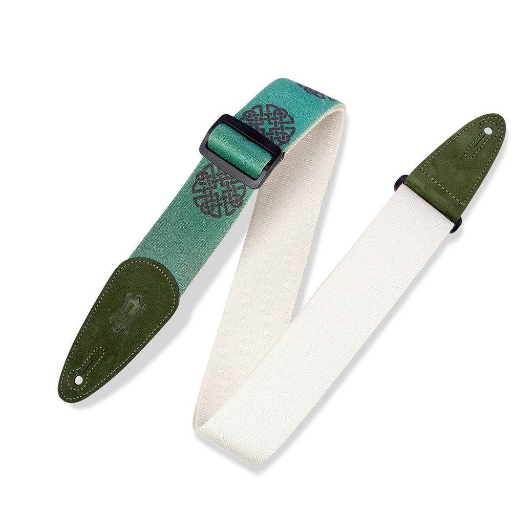 Levy's Leathers M8RC-001 Print Series Celtic Cotton Guitar Strap, Green