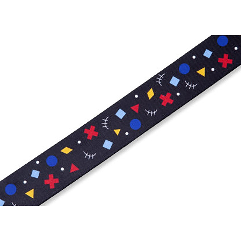Levy's Leathers MP2-002 Print Series Rad Strap Guitar Strap, Black