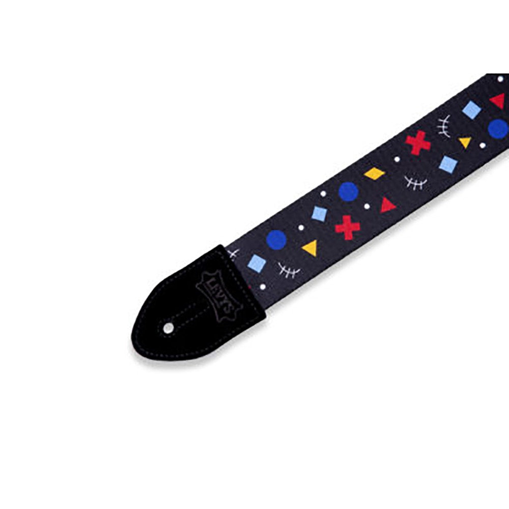 Levy's Leathers MP2-002 Print Series Rad Strap Guitar Strap, Black