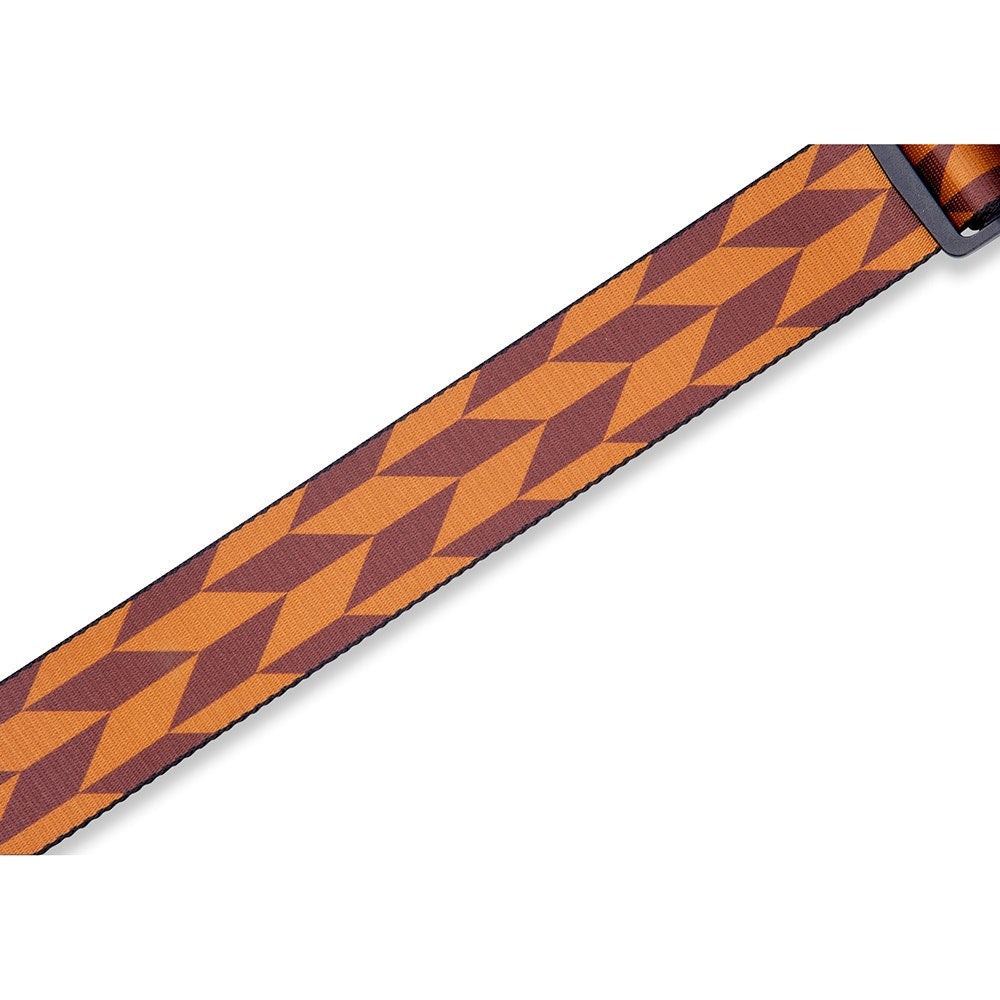 Levy's Leathers MPF2-004 Print Series Offset Arrow Guitar Strap, Brown & Tan