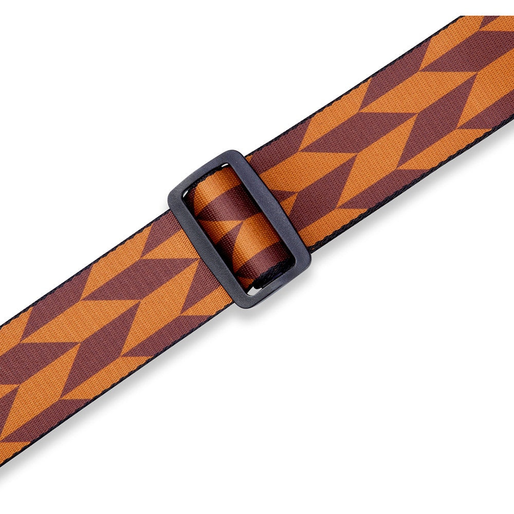 Levy's Leathers MPF2-004 Print Series Offset Arrow Guitar Strap, Brown & Tan