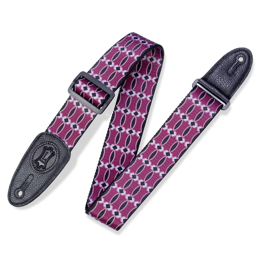 Levy's Leathers MPLL-001 Signature Series Levy’s Signature Icon Guitar Strap, Burgandy