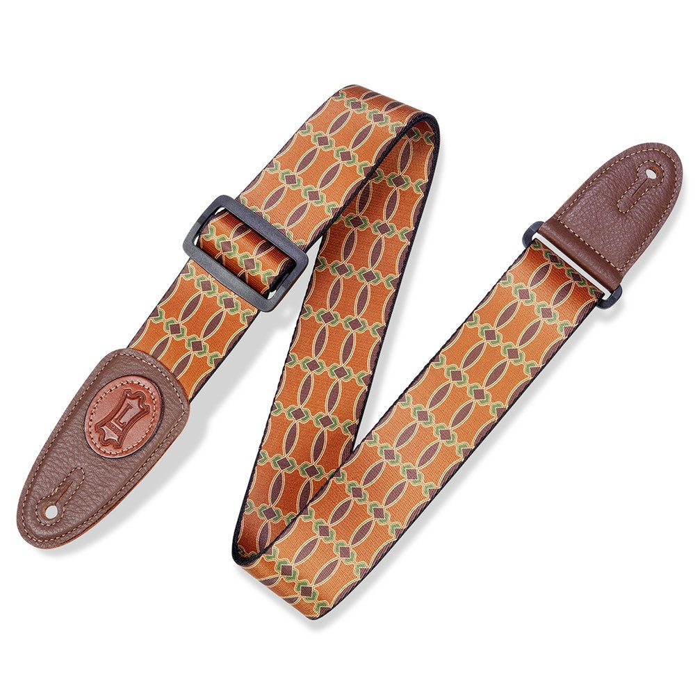 Levy's Leathers MPLL-002 Signature Series Levy’s Signature Icon Guitar Strap, Brown & Tan