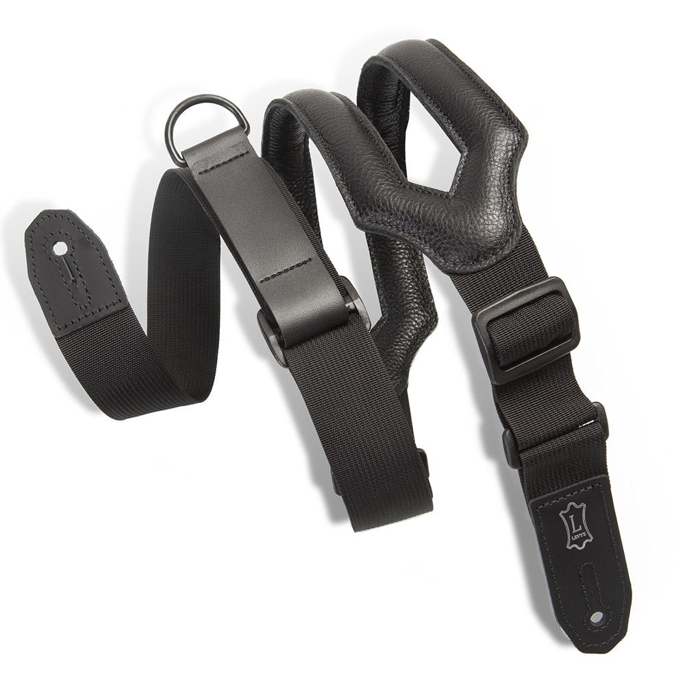 Levy's Specialty MRHSS-BLK Right Height Ergonomic Padded Guitar Bass Strap, Black