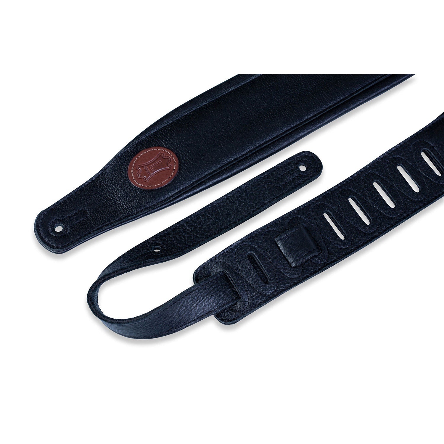 Levy's Leathers MSS2-BLK Signature Series Guitar Bass Strap, 3'' Wide, Black