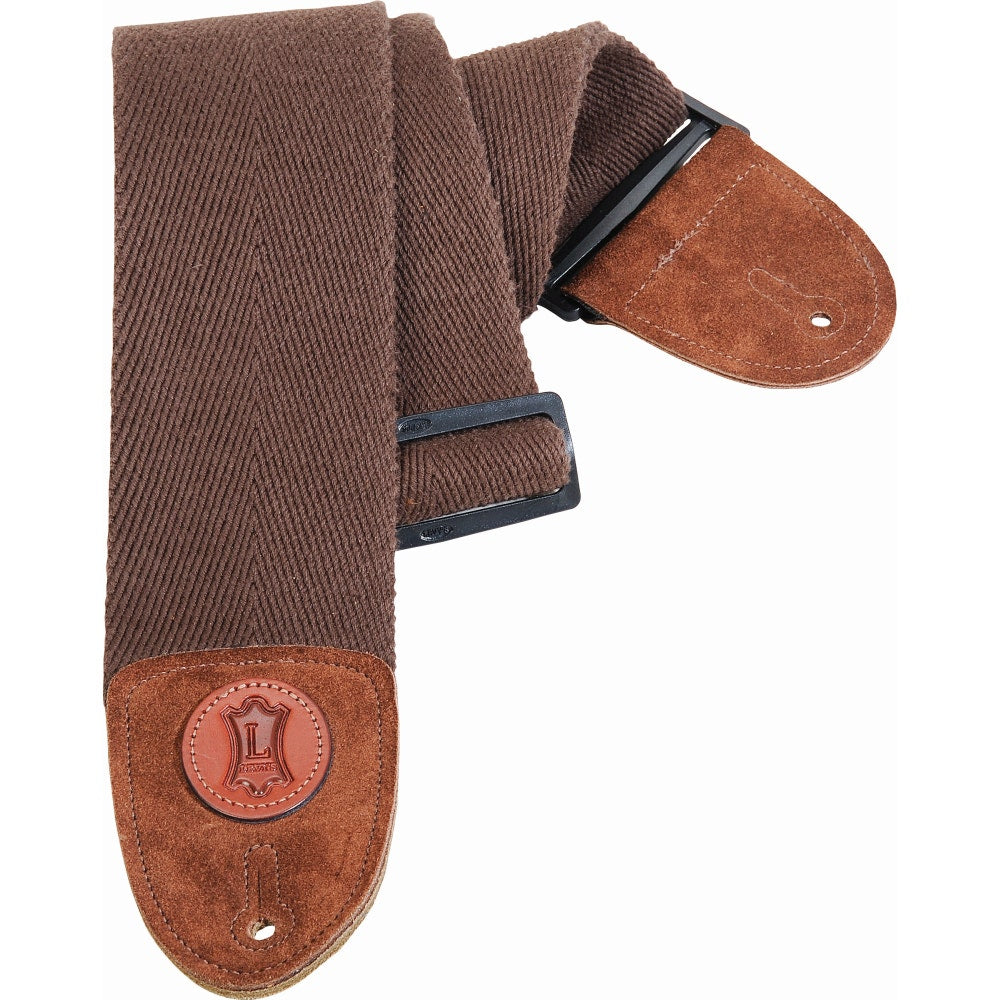 Levy's Leathers Signature Series MSSC4-BRN 3" Wide Guitar Bass Strap, Brown Cotton