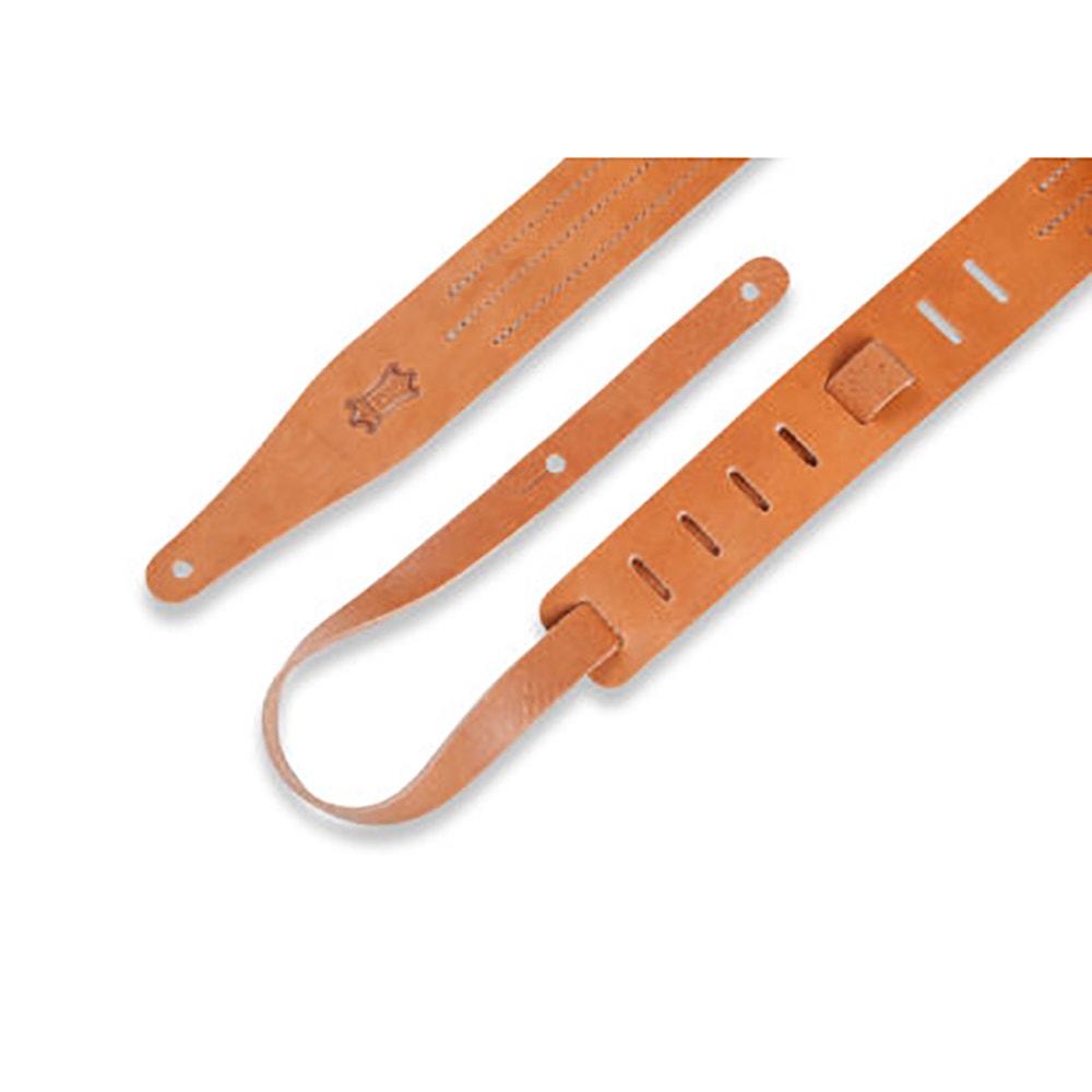 Levy's Leathers MV217TS-TAN-BRN Classics Series Triple Stitch Complimentary Guitar Strap, Tan & Brown