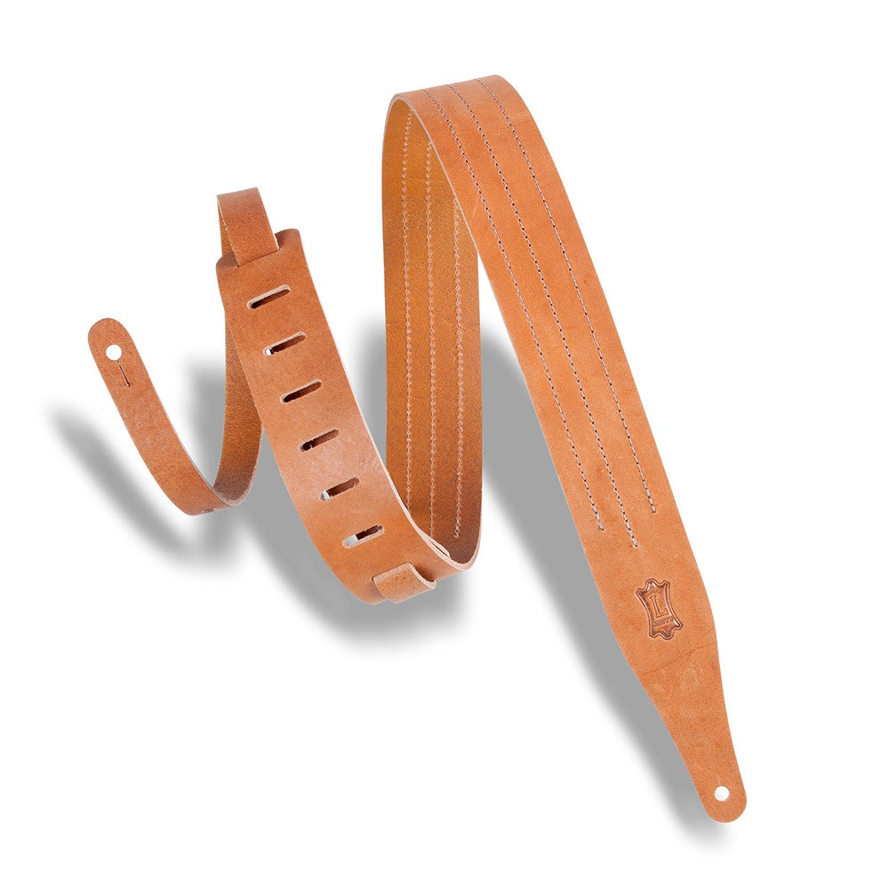 Levy's Leathers MV217TS-TAN-BRN Classics Series Triple Stitch Complimentary Guitar Strap, Tan & Brown