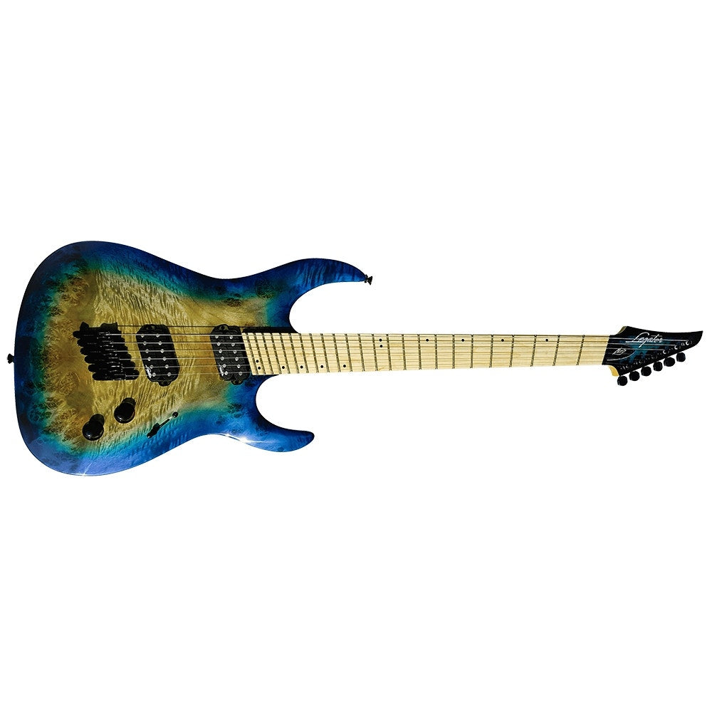 Legator Ninja R 200 Multi-Scale 6-String Electric Guitar - Aqua Burst Burl