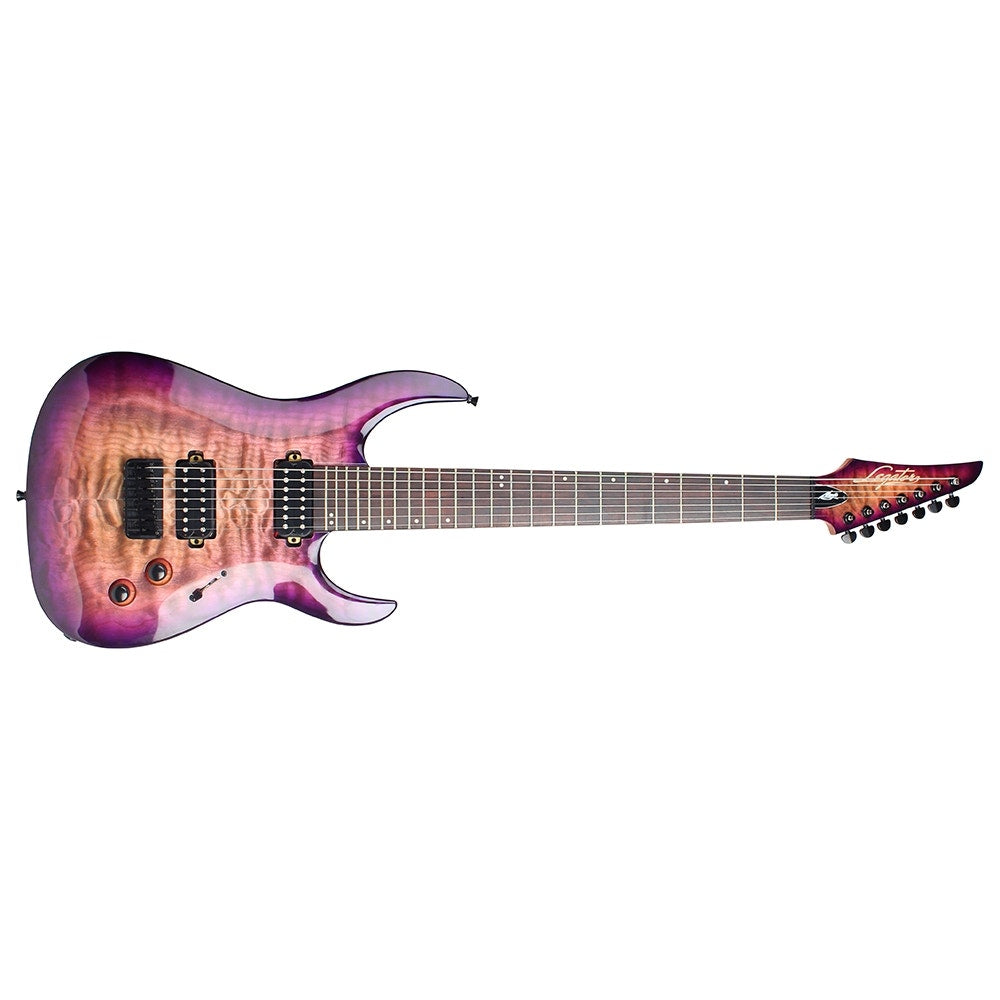 Legator Ninja R 200-SE 7-String Electric Guitar - Purple Burst, Quilted Maple