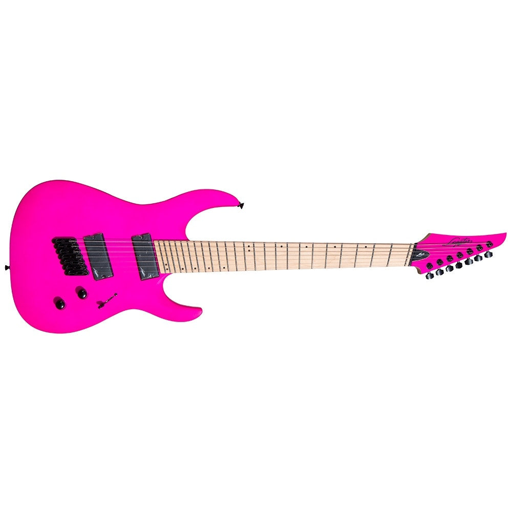 Legator Ninja R 100-PE Fanned-Fret 7-String Electric Guitar - Neon Pink