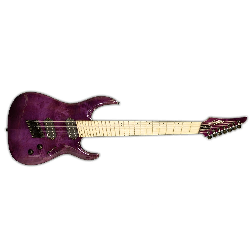 Legator Ninja R 200 Multi-Scale 7-String Electric Guitar, Maple Fingerboard - Gloss Purple Burl
