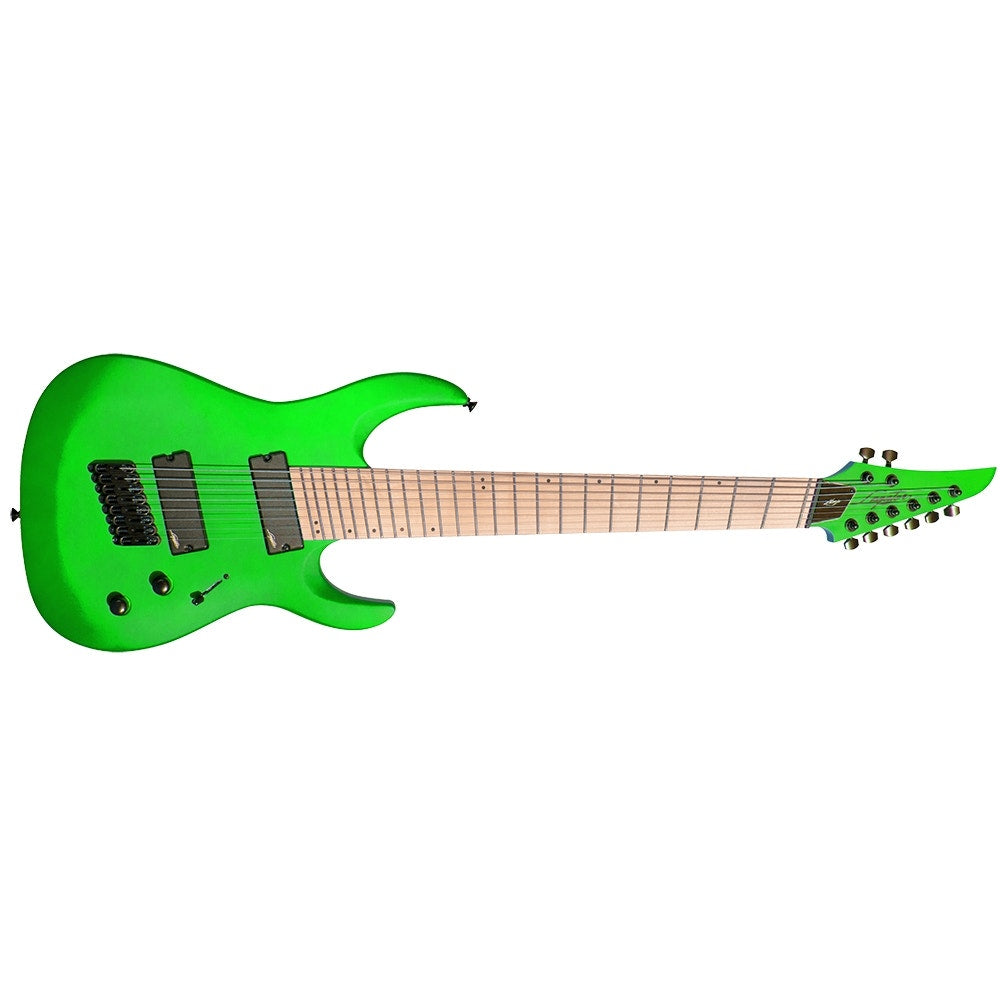 Legator Ninja R 100-PE Fanned-Fret 8-String Electric Guitar - Neon Green