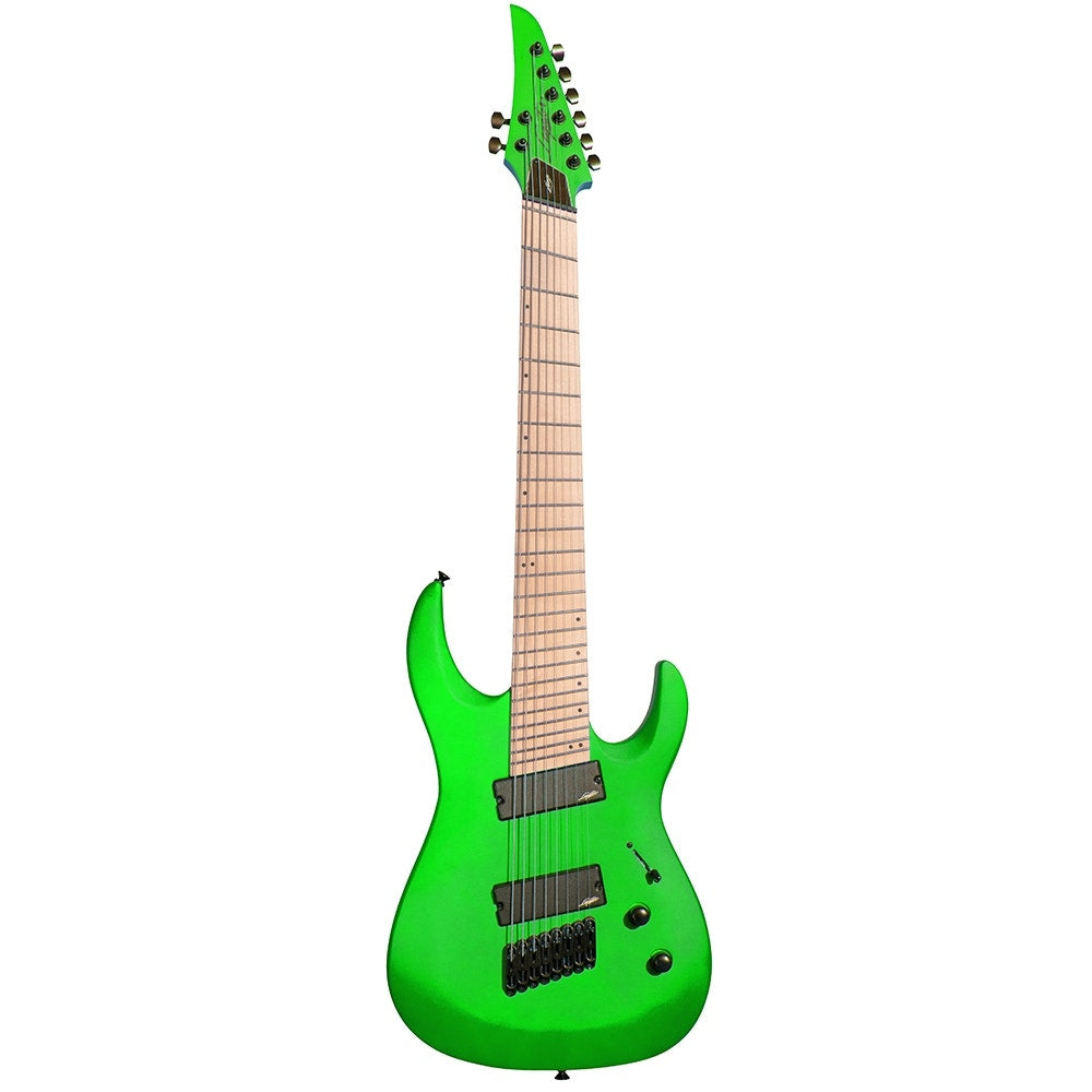 Legator Ninja R 100-PE Fanned-Fret 8-String Electric Guitar - Neon Green