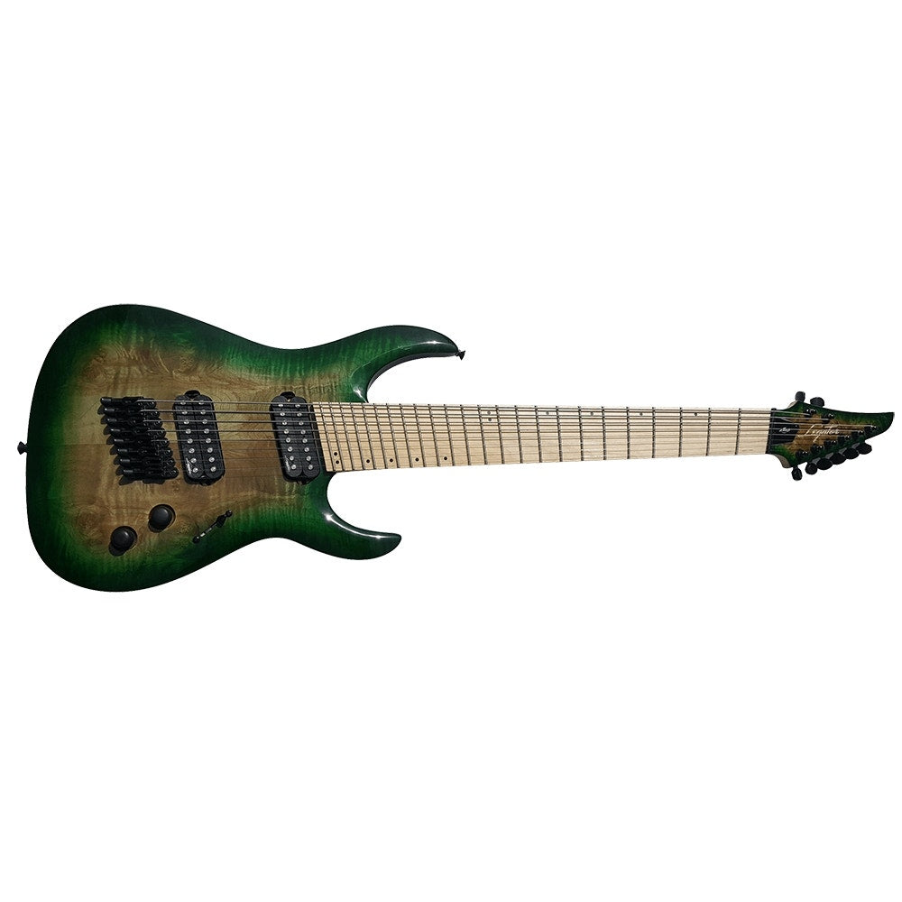 Legator Ninja R 200 Multi-Scale 8-String Electric Guitar, Maple Fingerboard - Gloss Emerald Burl