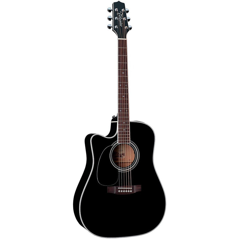 Takamine EF341SC Legacy Series Left-Handed Acoustic-Electric Guitar (Black) & Case (B-Stock)