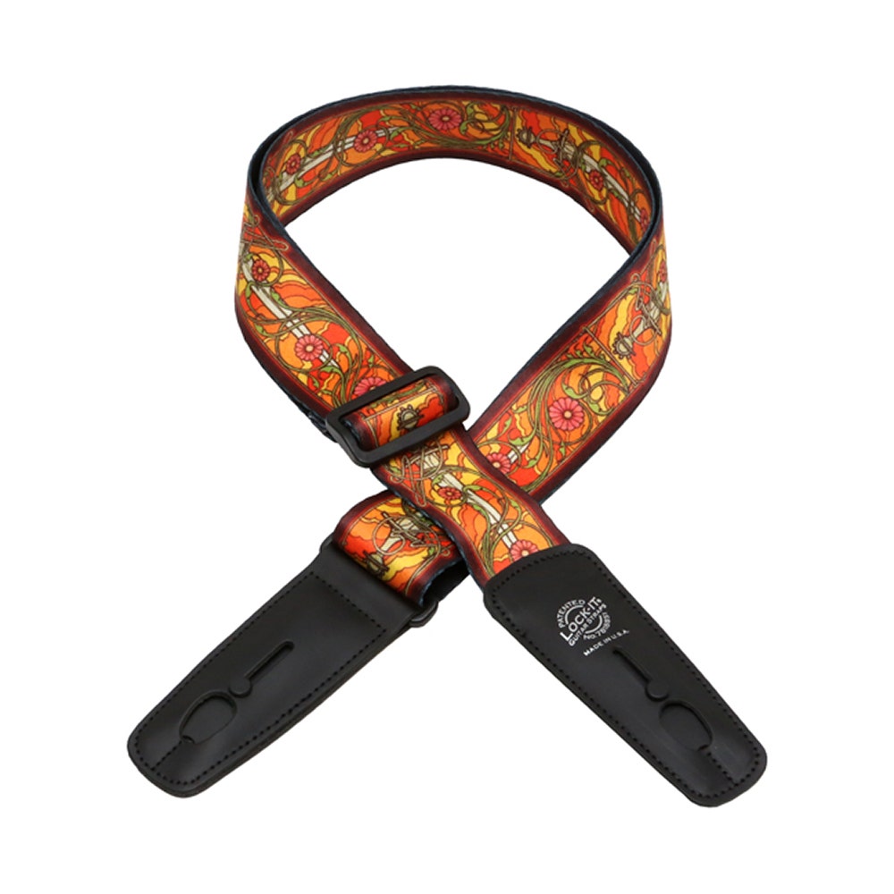 Lock-It Straps Bob Masse Series 36'' - 60'' Guitar Bass Strap, Mythical Swords
