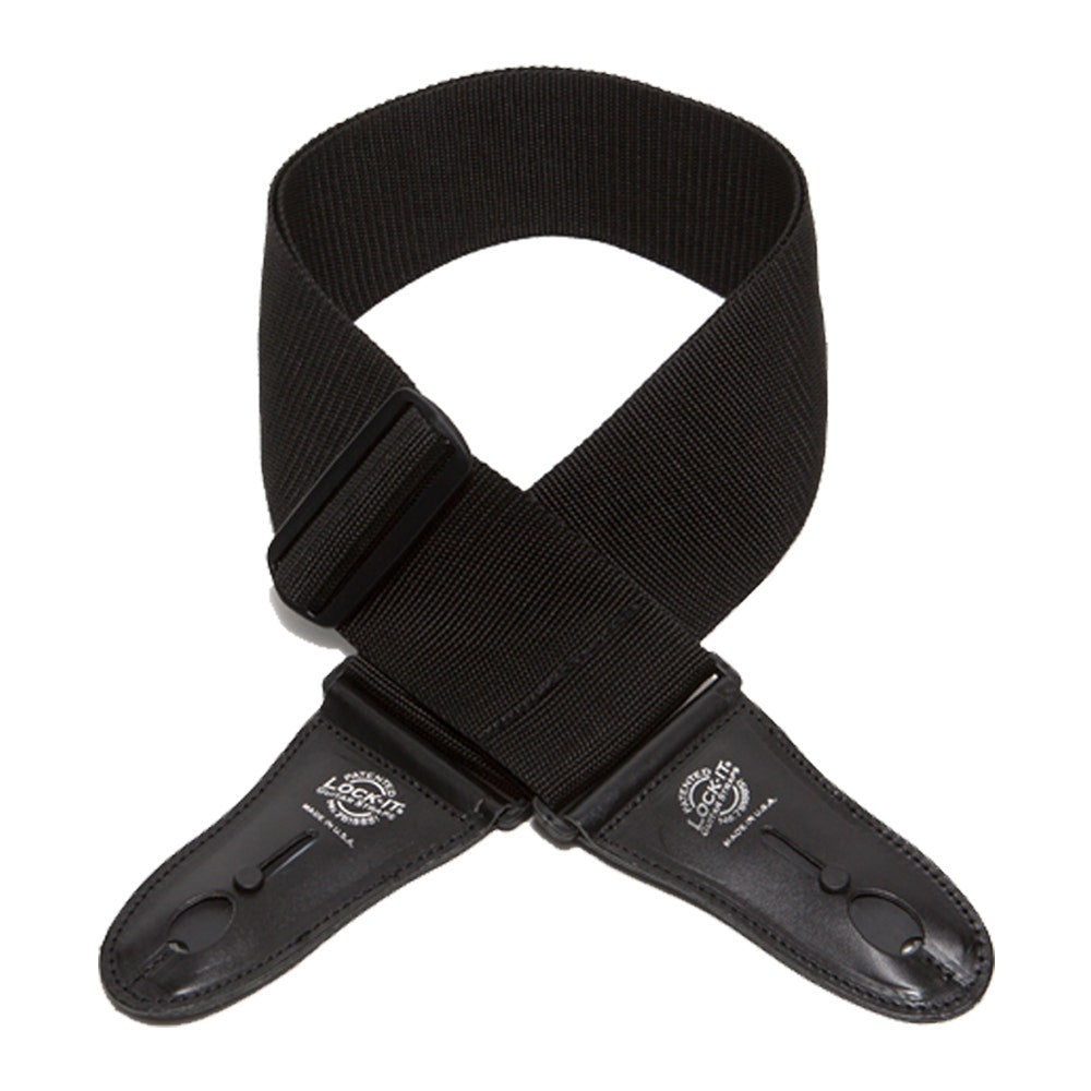 Lock-It Straps 3-inch Black Poly Strap with Black Locking Ends