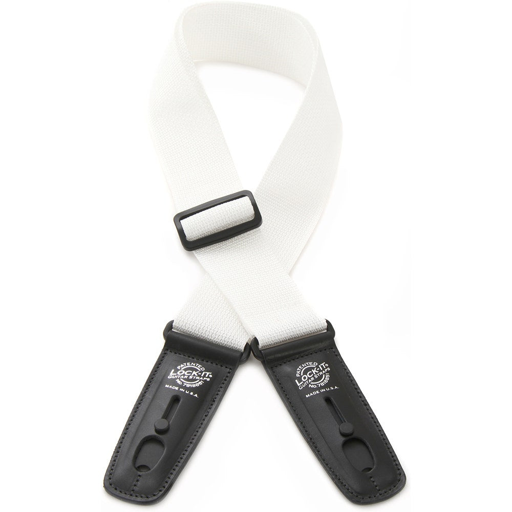 Lock-It Straps 2-inch White Poly Strap with Black Locking Ends