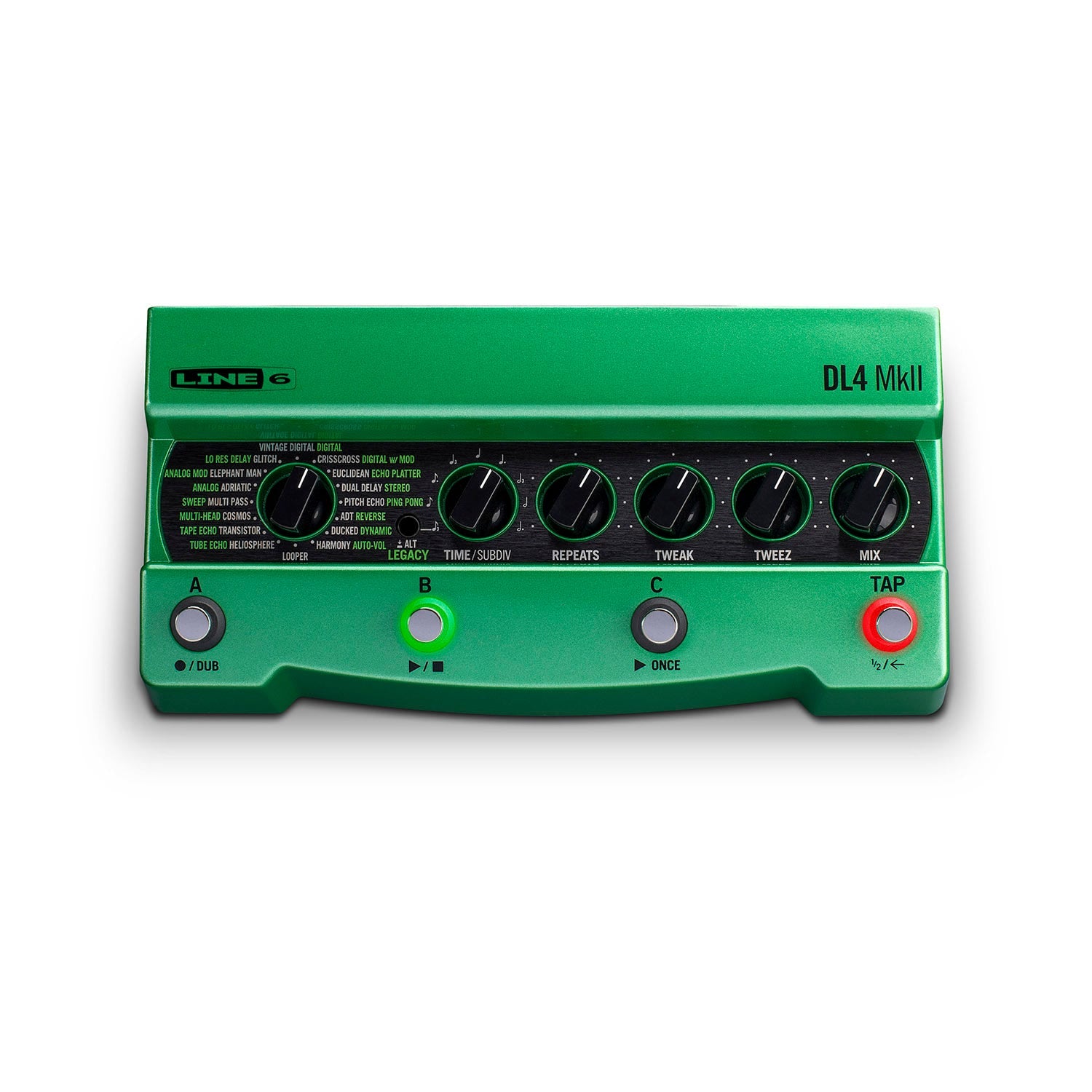 Line 6 DL4 MkII Little Green Time Machine Delay Modeler Guitar Effects Pedal