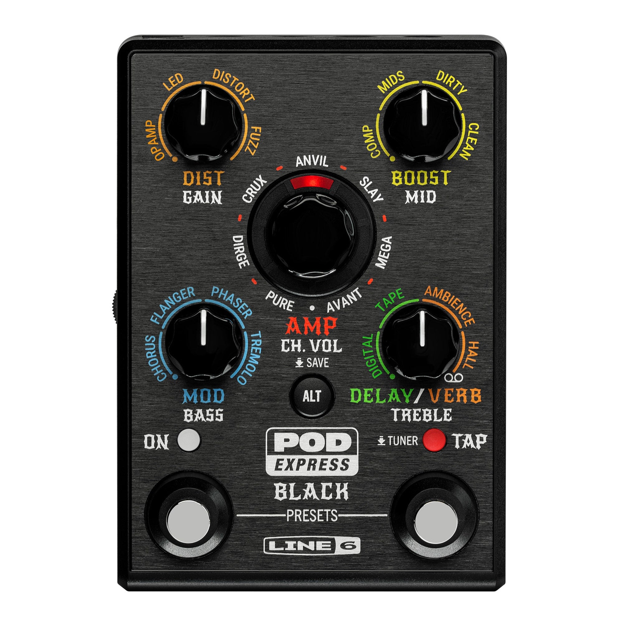 Line 6 POD Express Black High-Gain Guitar Amp & Effects Modeler / Processor Pedal