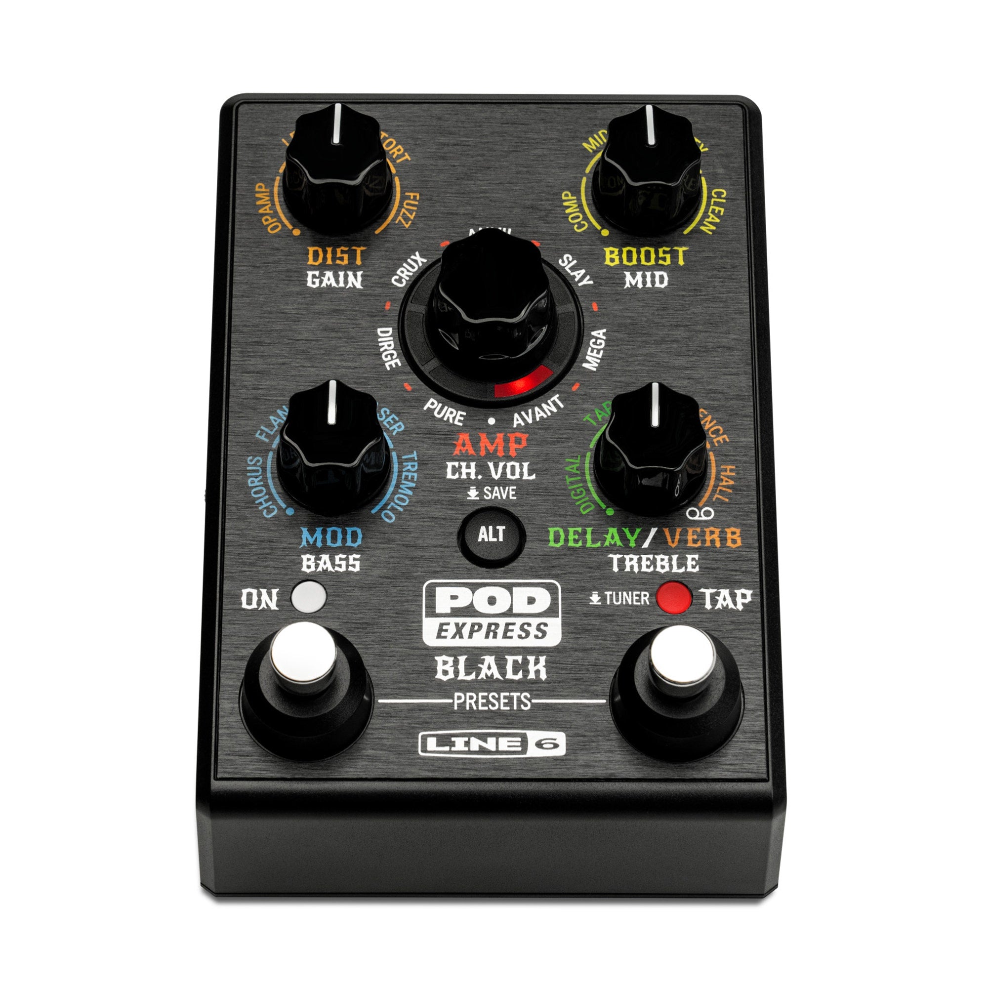 Line 6 POD Express Black High-Gain Guitar Amp & Effects Modeler / Processor Pedal