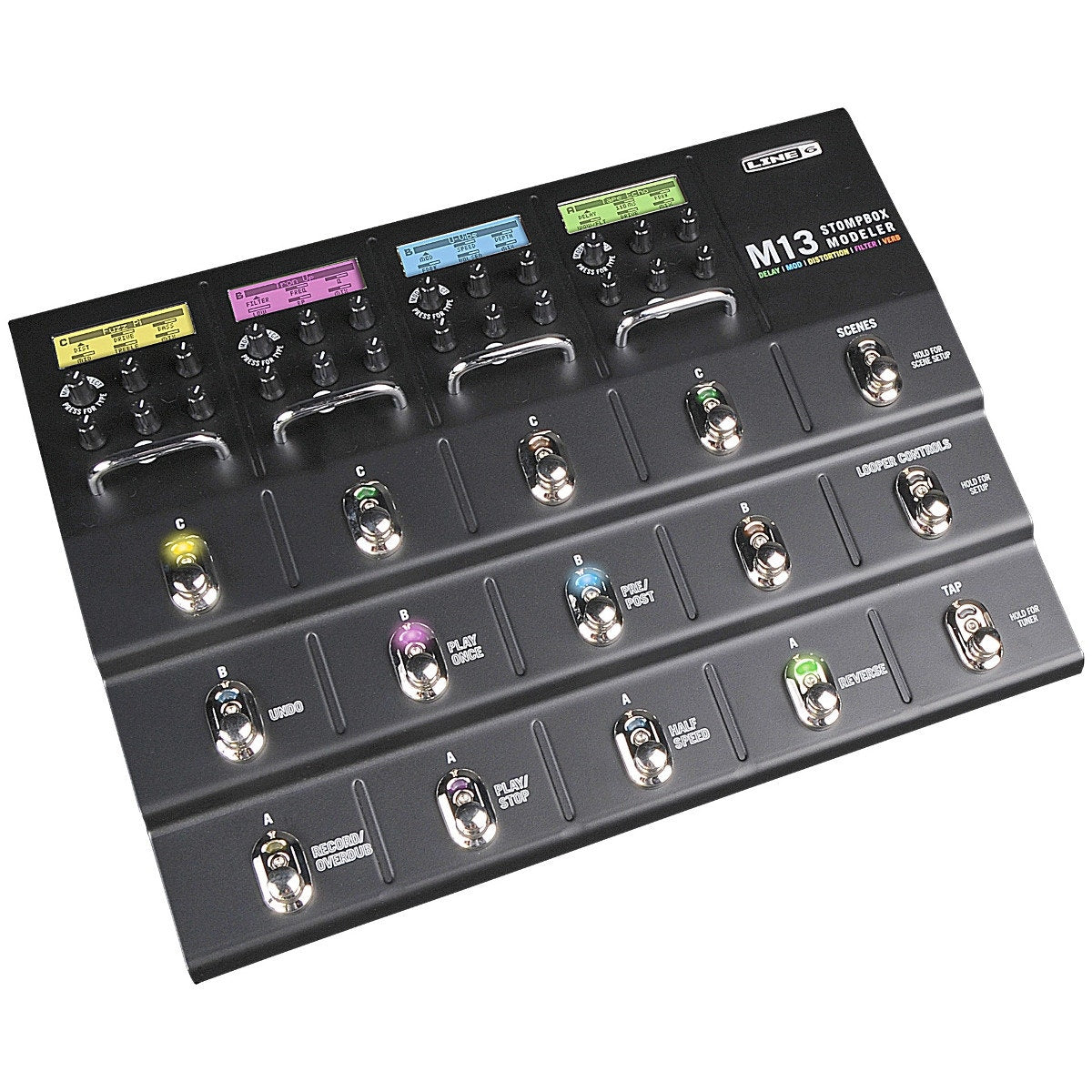 Line 6 M13 Stompbox Modeler Guitar Multi-Effects FX Delay Reverb Mod Pedal (Open Box)