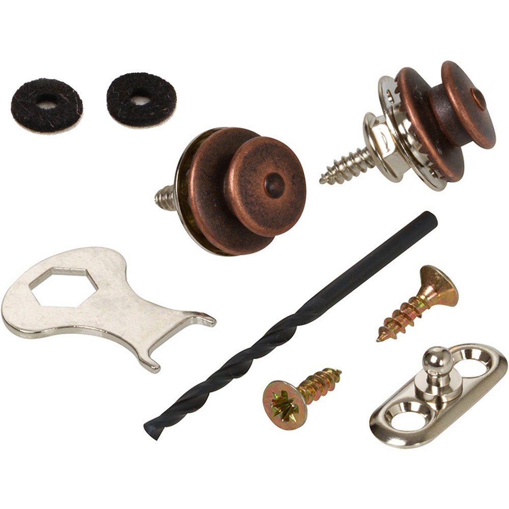 Loxx Strap Lock System for Acoustic Guitar/Bass - Antique Copper