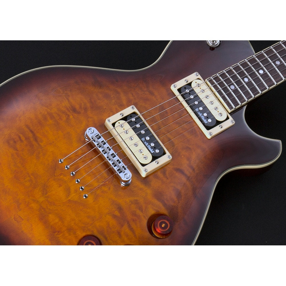 Michael Kelly Patriot Enlightened Electric Guitar, Rosewood Fretboard - Dark Amber Burst