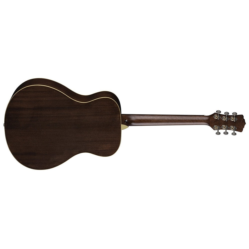 Luna Art Vintage Folk Solid Top Distressed Acoustic Guitar - Vintage Brownburst