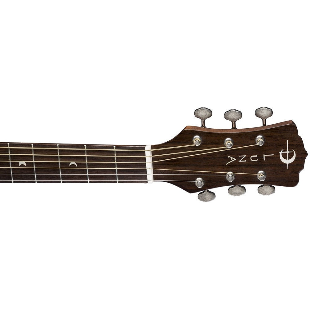 Luna Art Vintage Folk Solid Top Distressed Acoustic Guitar - Vintage Brownburst