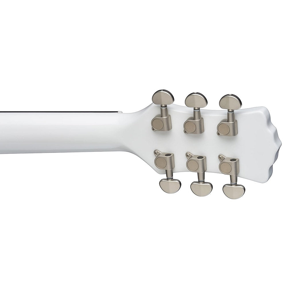 Luna Flora Orchid Acoustic-Electric Guitar - Classic White