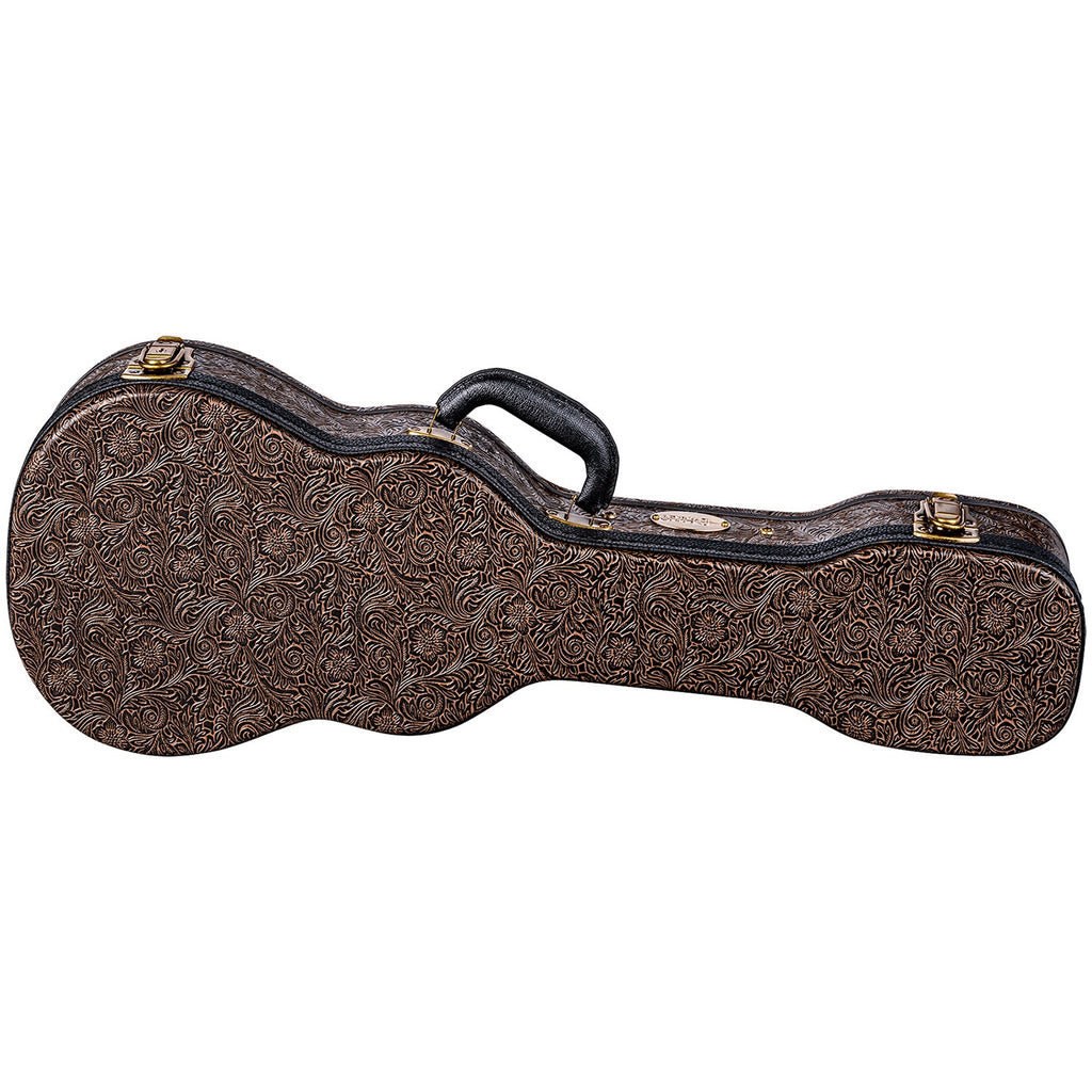 Luna HS LUT Tooled Leather Tenor Ukulele Hardshell Case