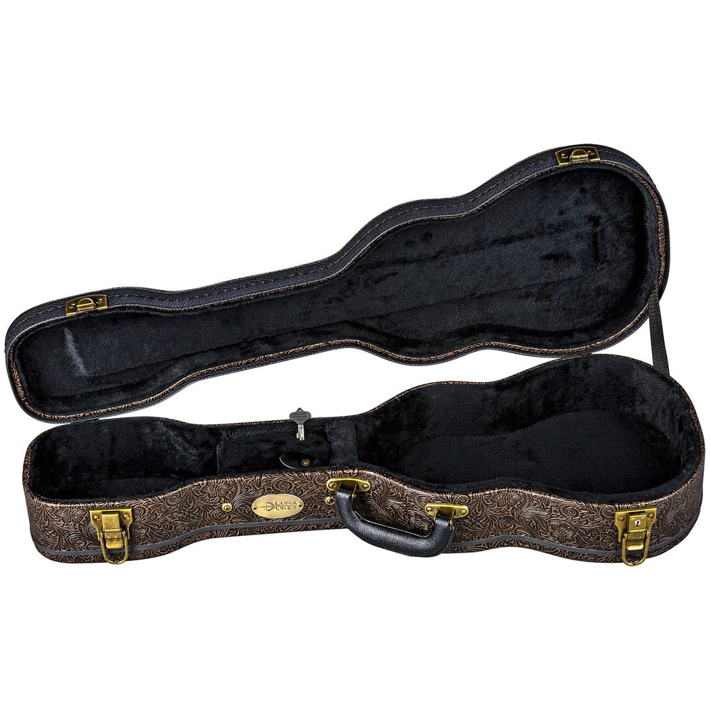 Luna HS LUT Tooled Leather Tenor Ukulele Hardshell Case