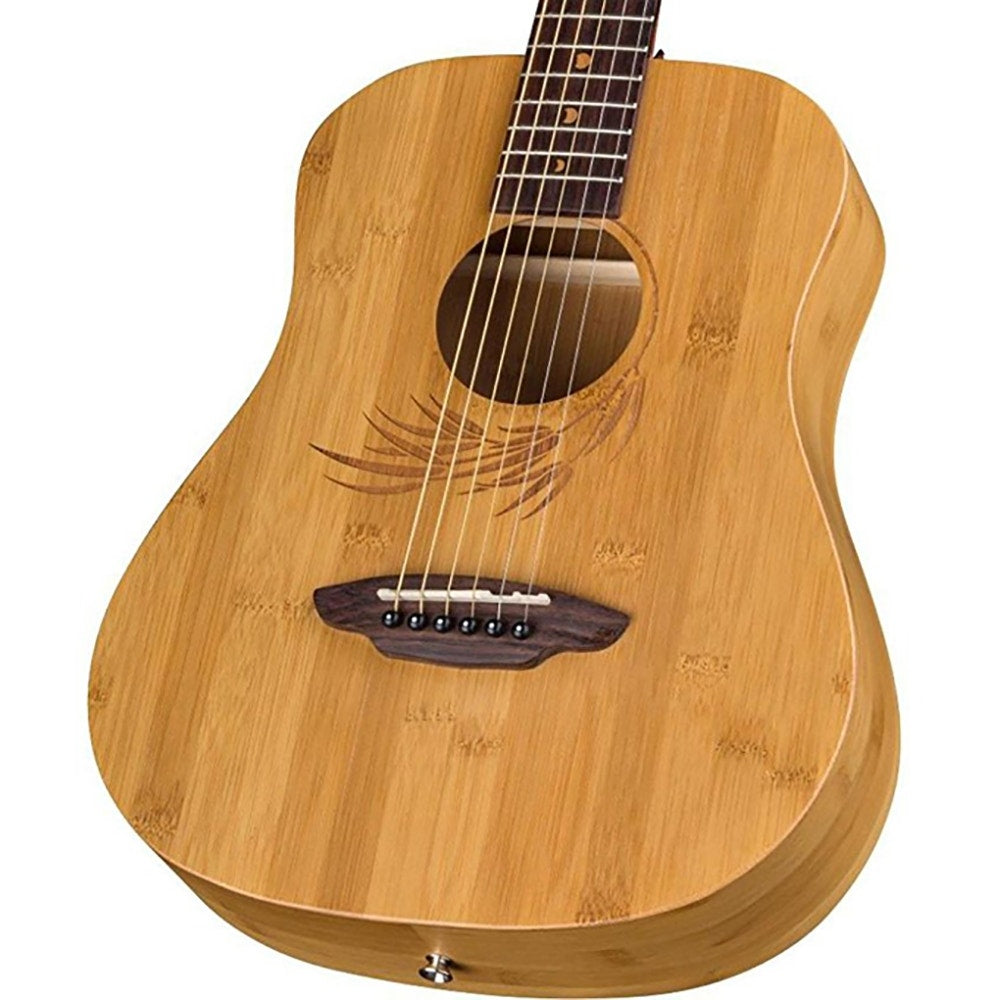 Luna Safari Bamboo Travel Acoustic Guitar with Gig Bag