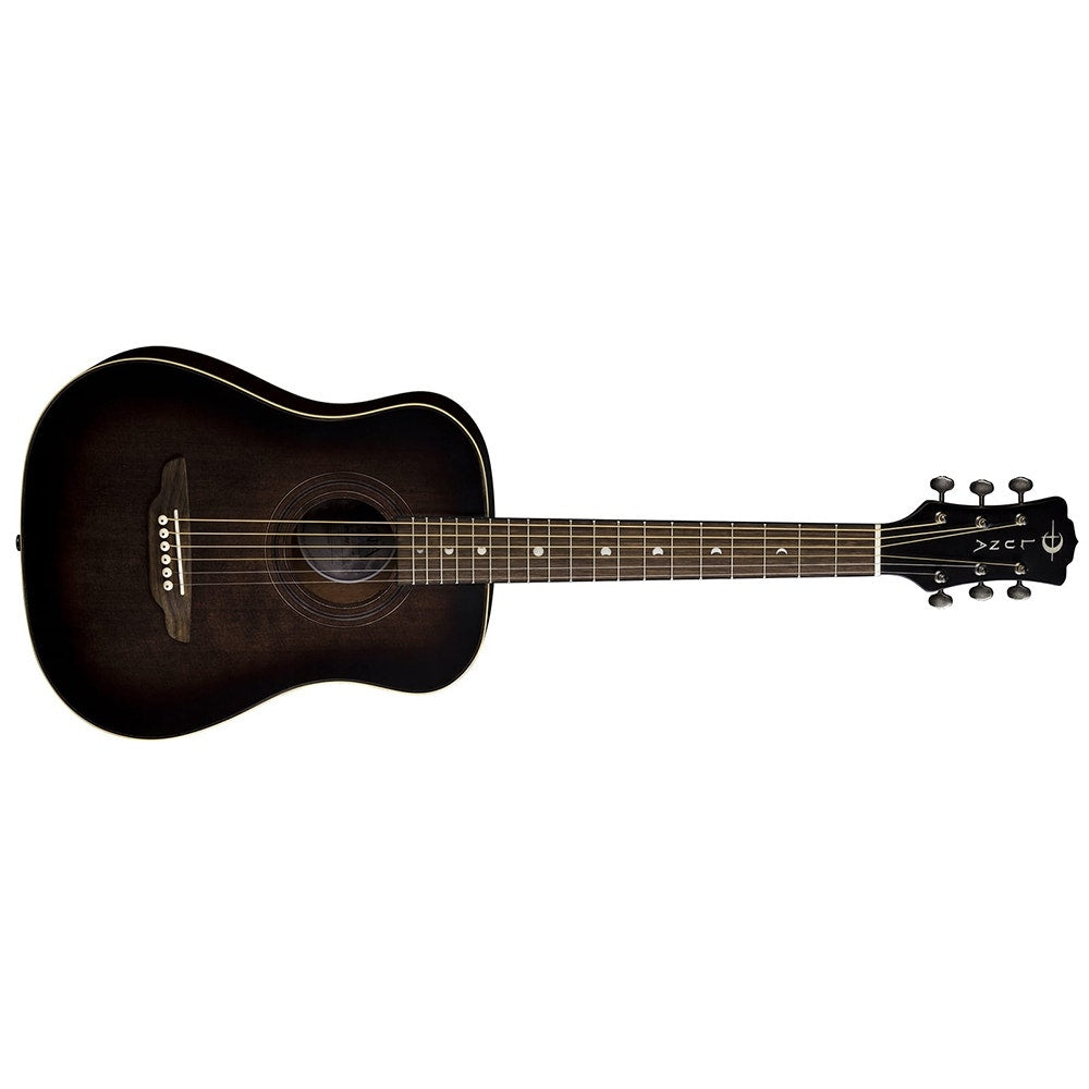 Luna Safari Art Vintage Travel Acoustic Guitar with Gig Bag