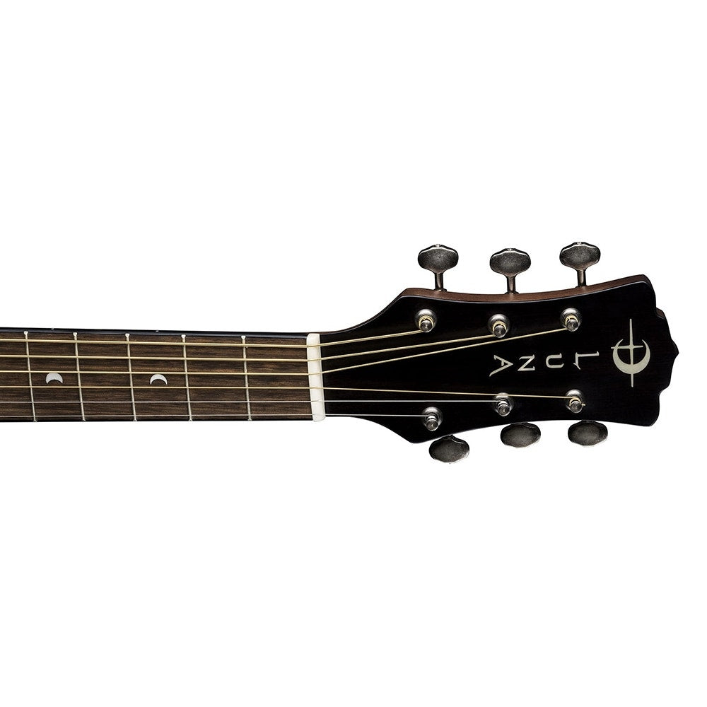 Luna Safari Art Vintage Travel Acoustic Guitar with Gig Bag