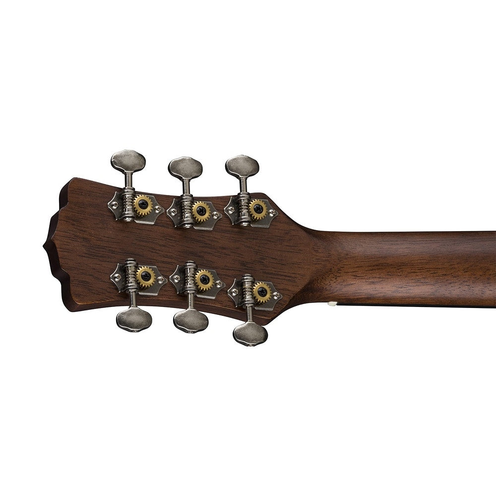 Luna Safari Art Vintage Travel Acoustic Guitar with Gig Bag