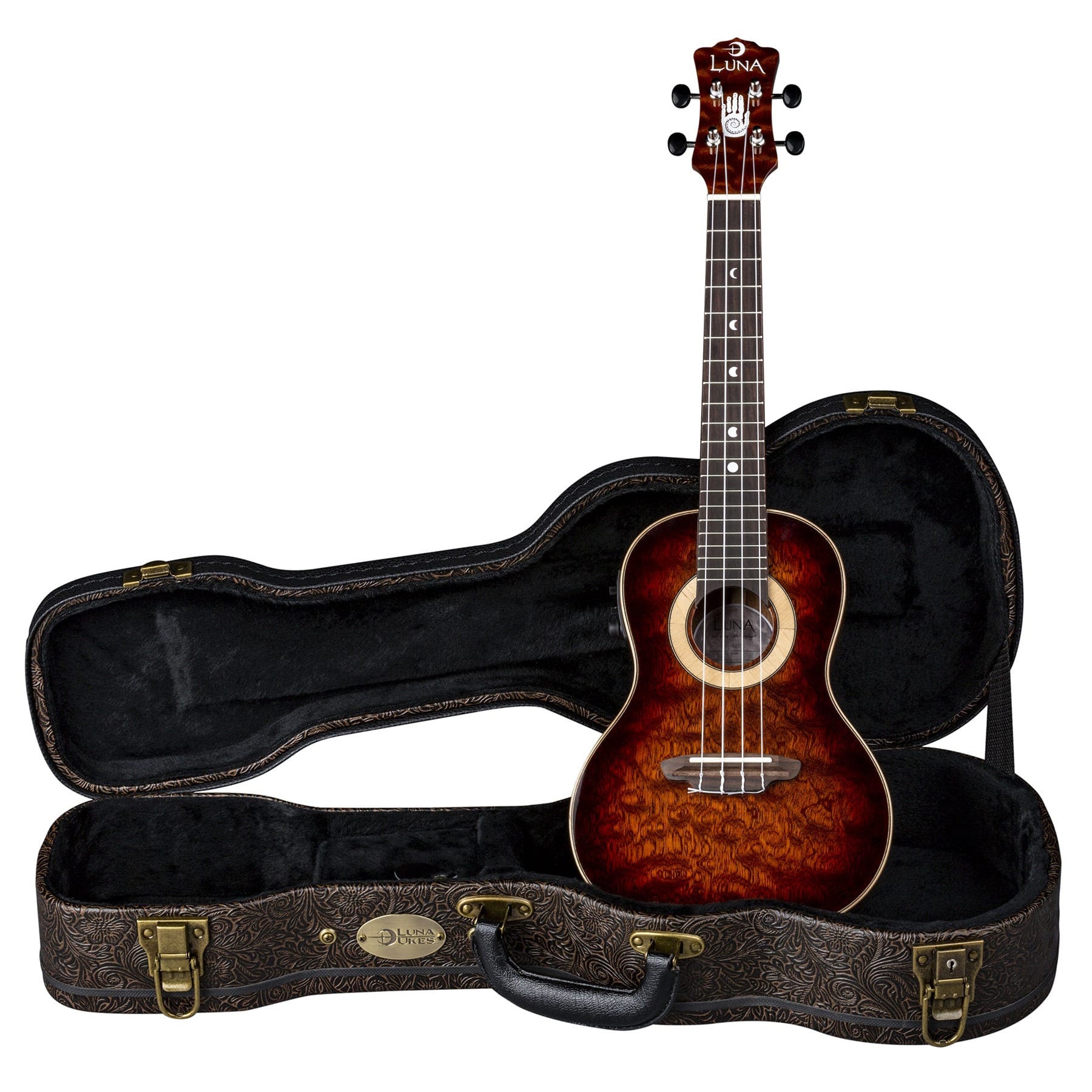 Luna UKE-15TH-C Uke 15th Anniversary Concert Ukulele w/ Preamp & Hardshell Case
