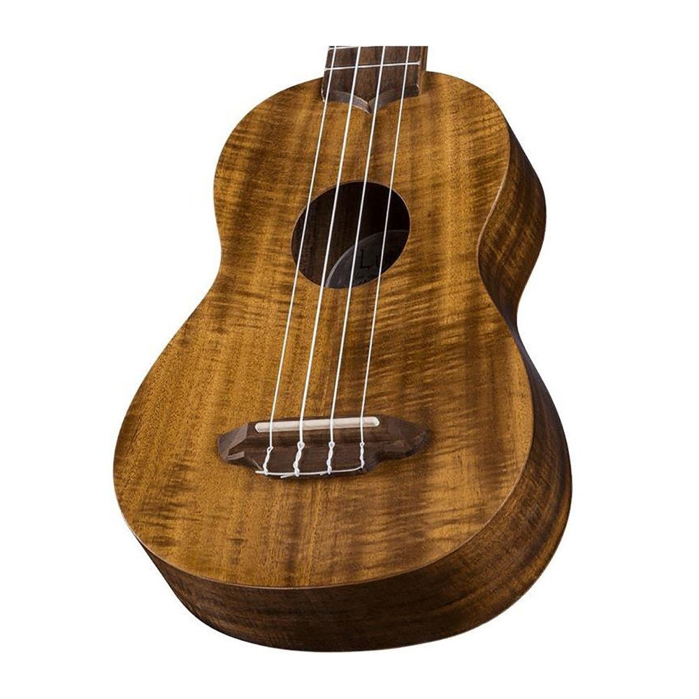 Luna Uke Flamed Acacia Soprano Ukulele with Gig Bag