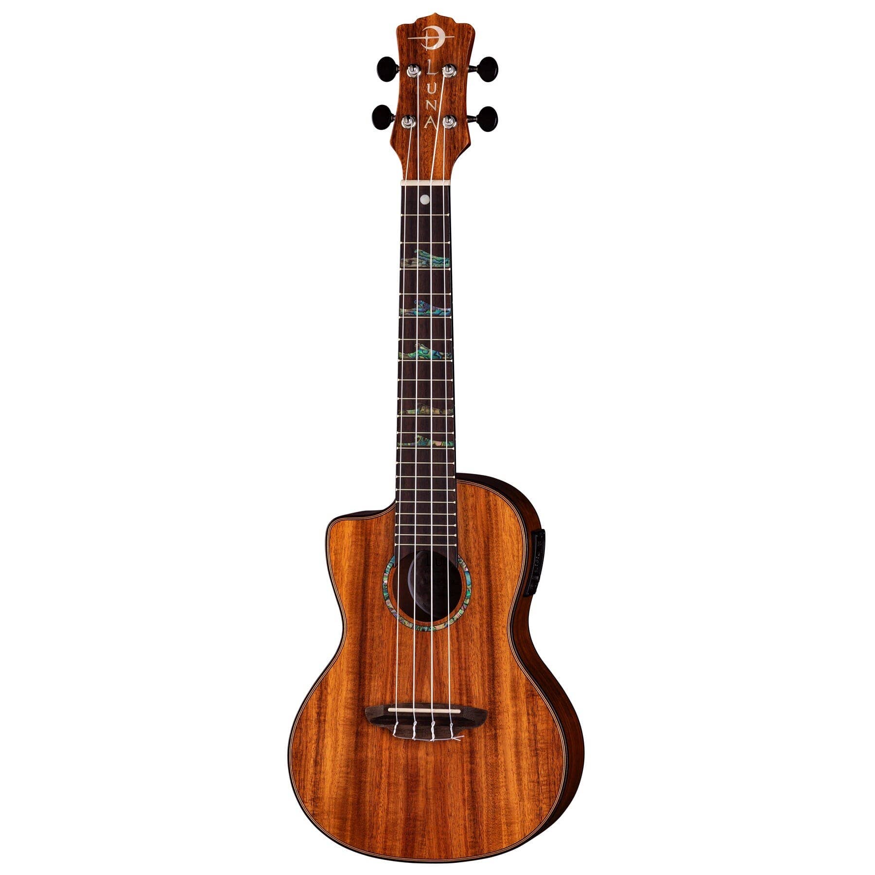 Luna UKE HTC KOA L Uke High Tide Concert Koa Left-Handed Ukulele w/ Preamp