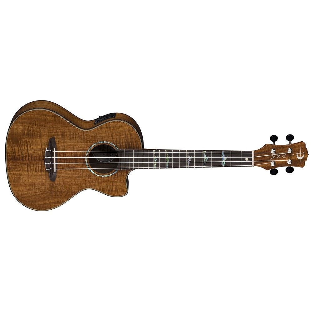 Luna Uke High Tide Acoustic-Electric Koa Ukulele, Tenor