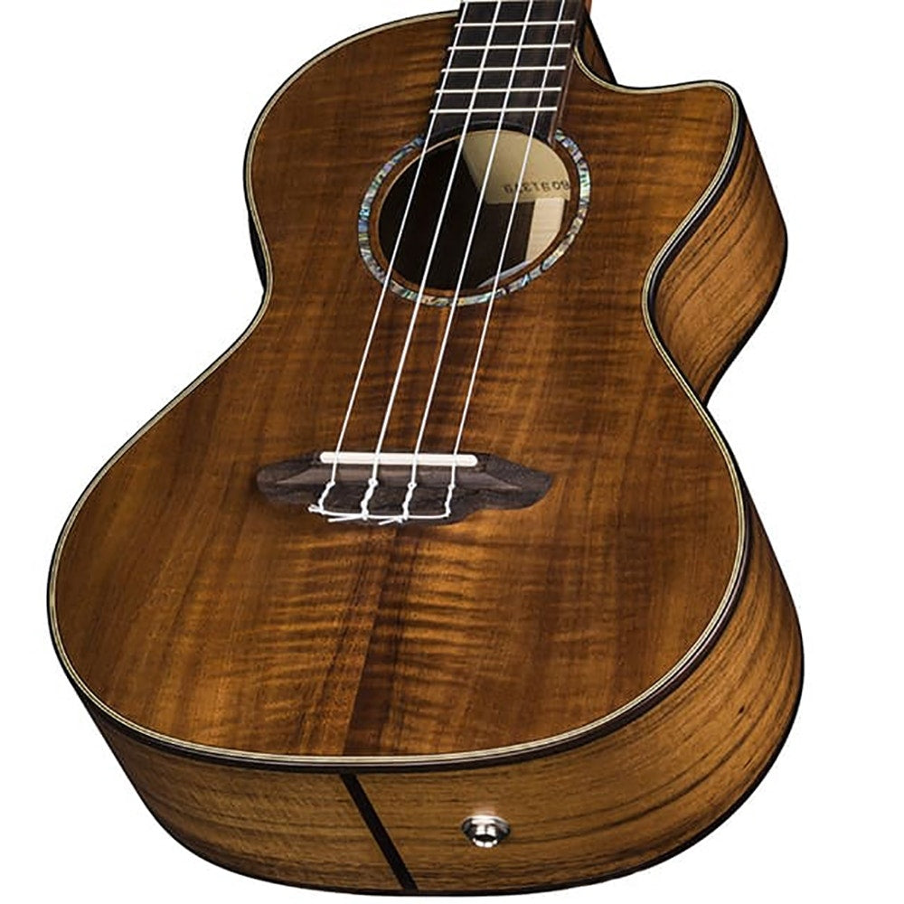 Luna Uke High Tide Acoustic-Electric Koa Ukulele, Tenor