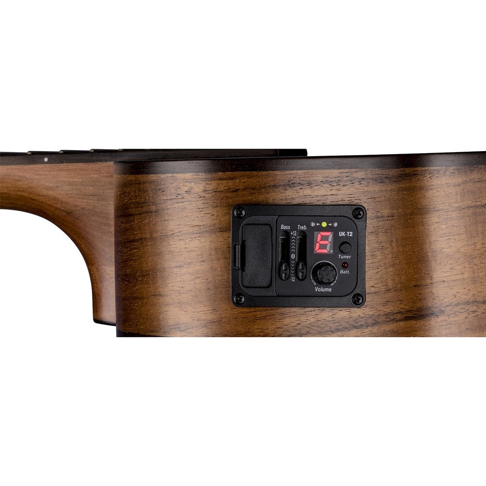 Luna Uke High Tide Acoustic-Electric Koa Ukulele, Tenor