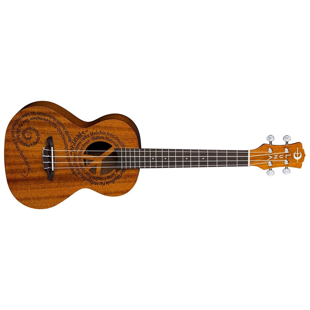 Luna Uke Maluhia Peace Ukulele, Tenor, with Gig Bag