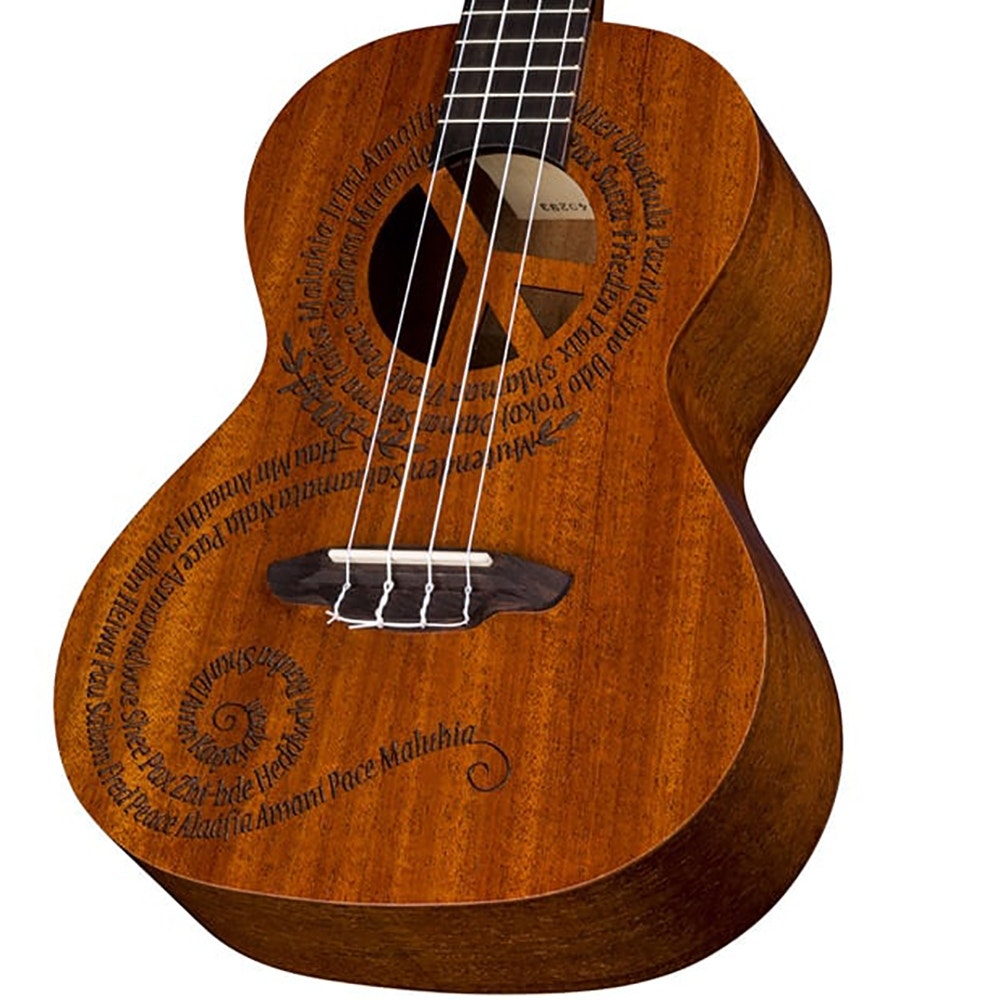 Luna Uke Maluhia Peace Ukulele, Tenor, with Gig Bag